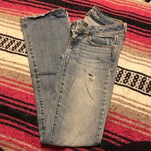 AEO Slim Boot Distressed Jeans